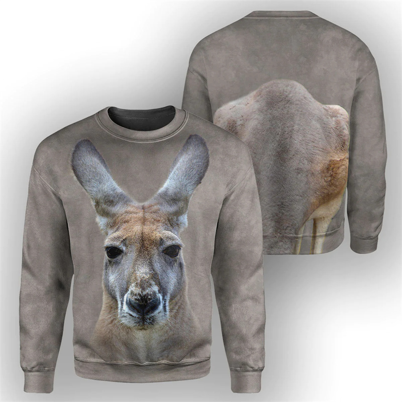 3D Printing Rabbit - Moletom de manga comprida masculino, coelho,