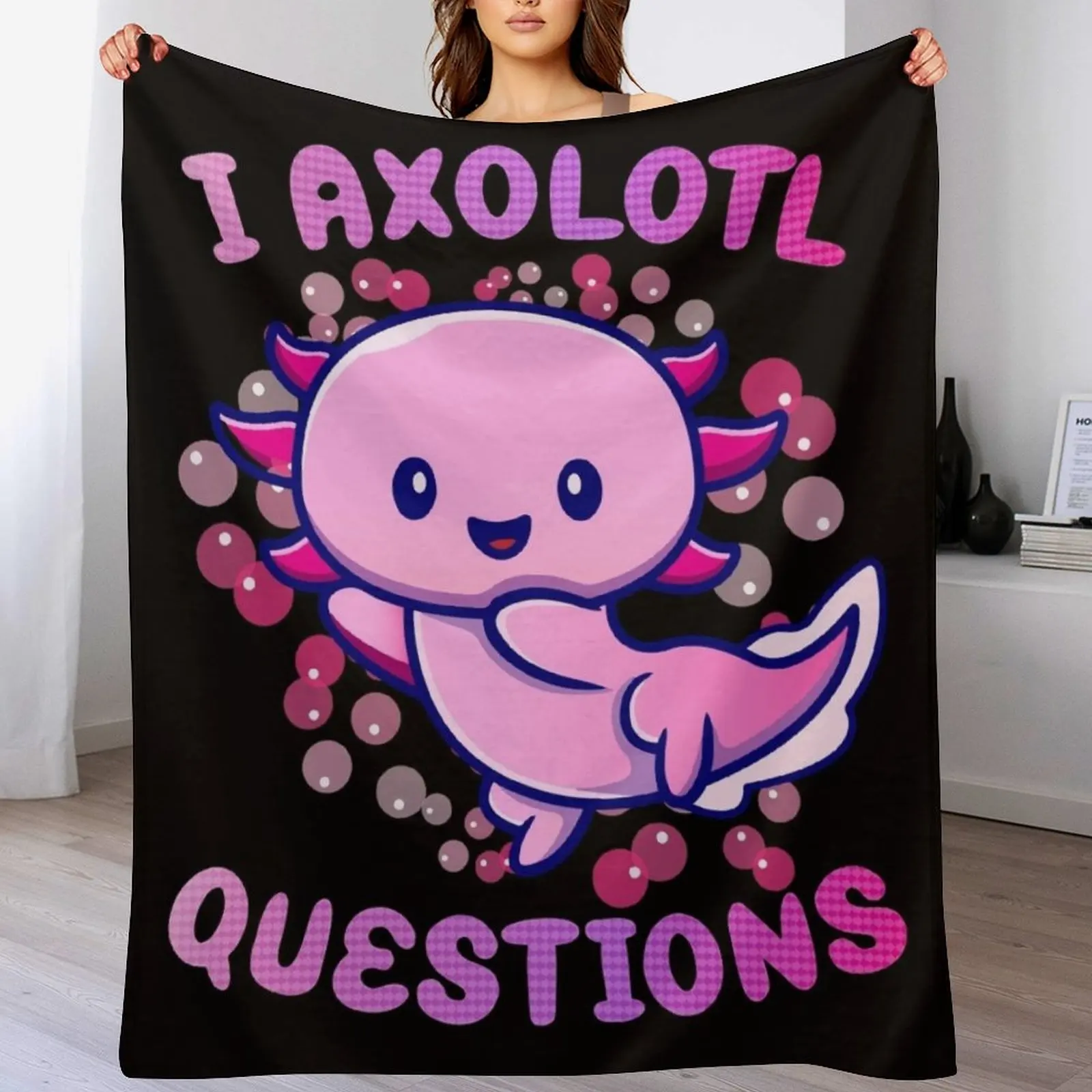 3D Printing Question - i axolotl questions Throw Blanket Cobertor