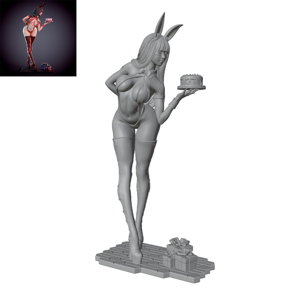 3D Printing Rabbit - 1/24/12/6 Personagem de coelhinha com tema