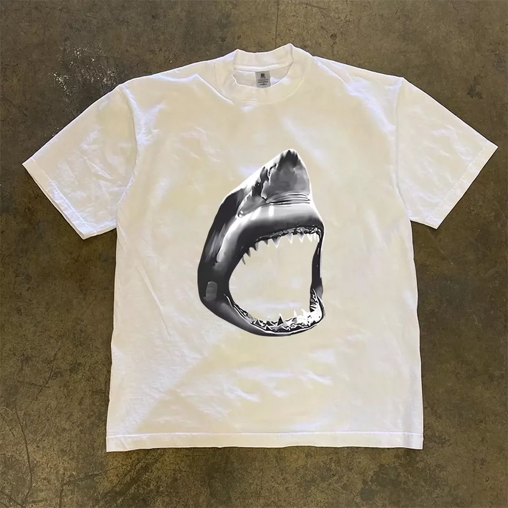 Camiseta Tubarão Branco Mascul - 3D Printing Quality avaliação e preço