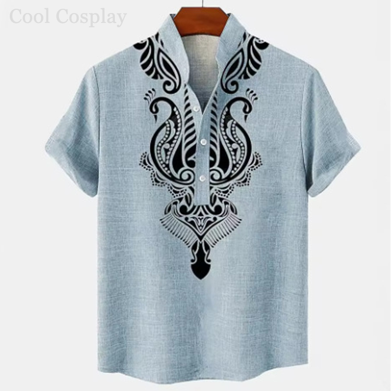 Camisa Henley Retro Masculina  - 3D Printing Quality avaliação e preço