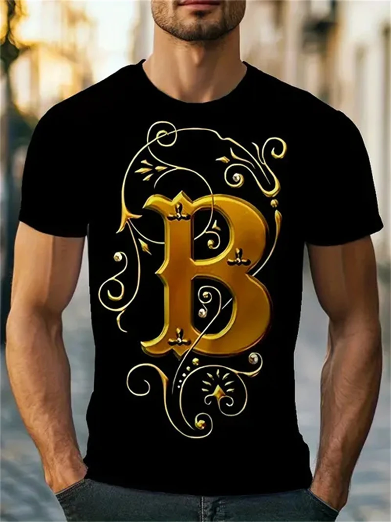 Camiseta Masculina Preta com E - 3D Printing Question avaliação e preço
