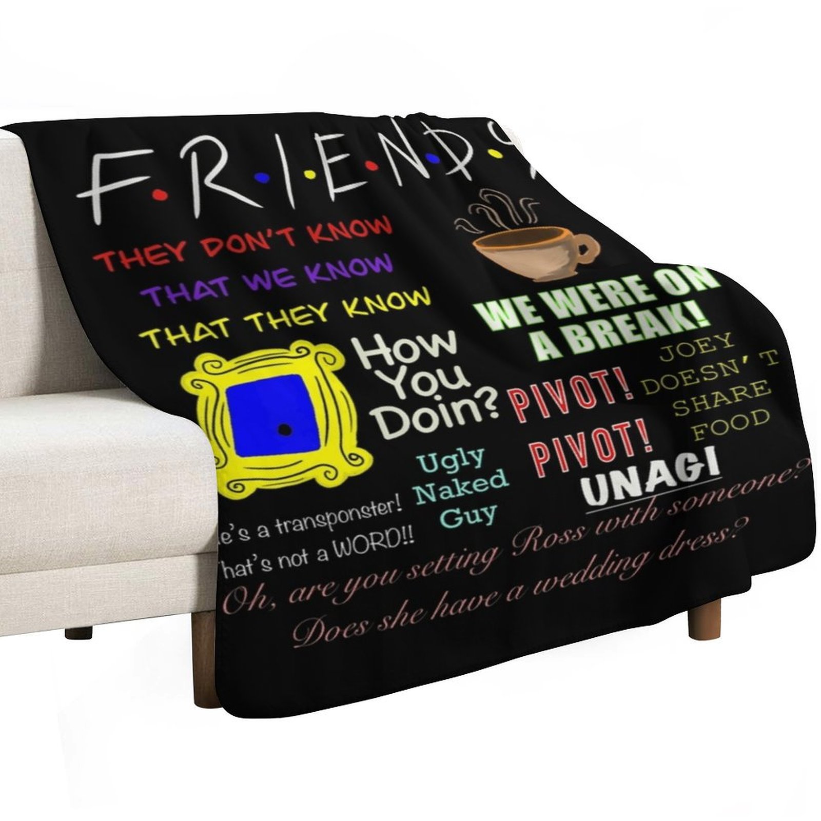 Cobertor Premium Friends Quote - 3D Printing Quotes avaliação e preço